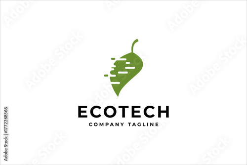 Green leaf ecology nature element vector icon, Leaf Icon, green leaf ecology nature element vector