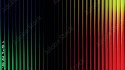 A vibrant spectrum of vertical stripes transitioning from green to red