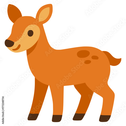 Little mousedeer wild cute animal flat color vector illustration template design
