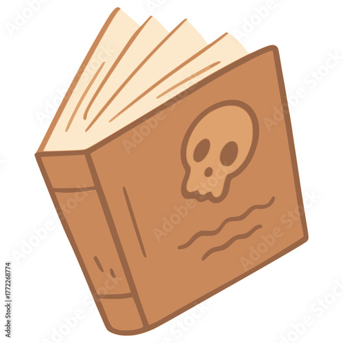 opened hardback book science education flat color vector illustration template design