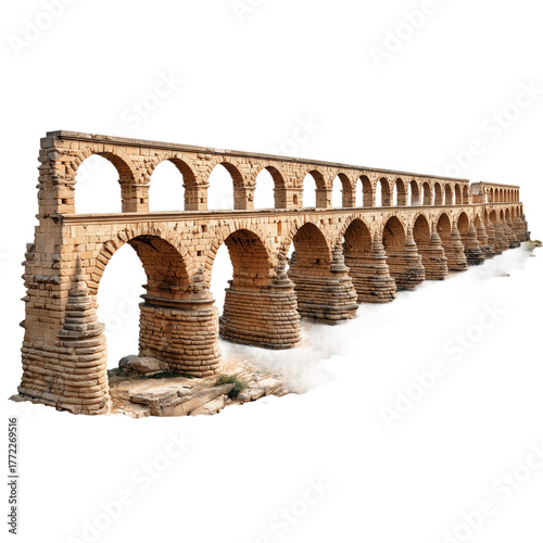 Wallpaper Mural Pont du Gard Isolated on Transparent Background. PNG Torontodigital.ca