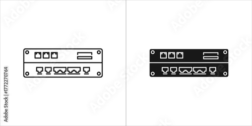 Network patch panel with rj45 connectors and led indicators