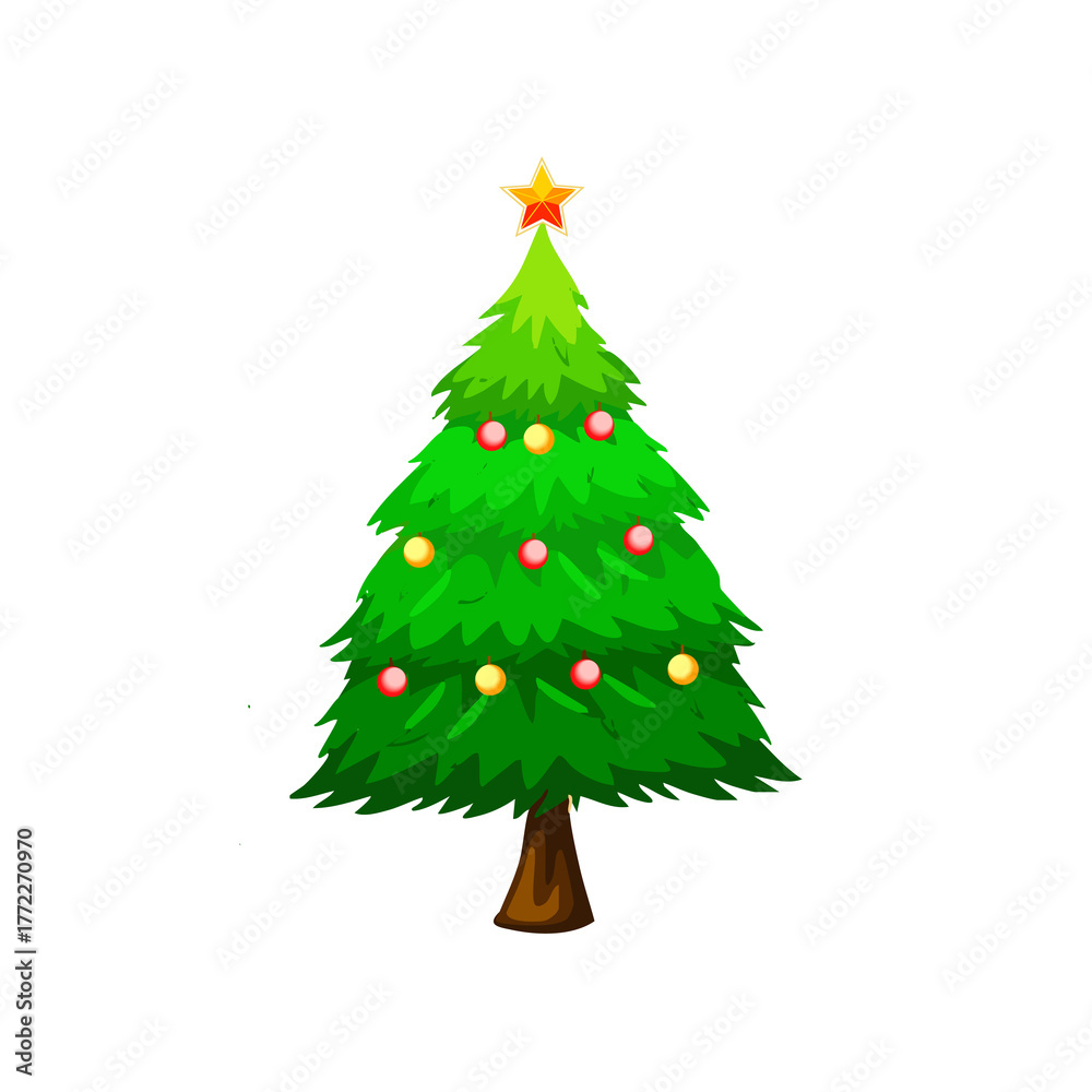 Obraz premium christmas tree vector illustration