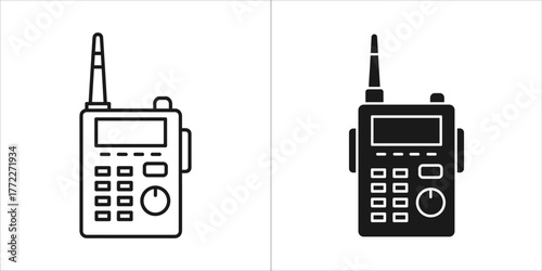Two icons of a walkietalkie