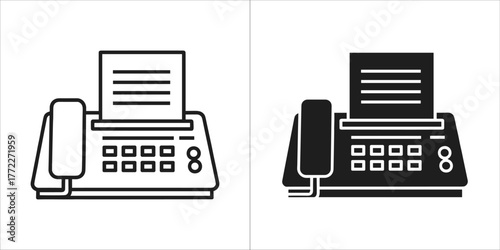 Fax machine icon