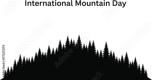 Silhouette of mountain range illustration for International Mountain Day