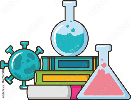 Educational Chemistry and Microbiology Concept