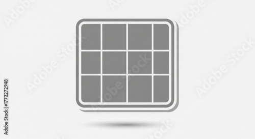 Gray rounded square grid vector illustration for data table spreadsheet or organization chart template design