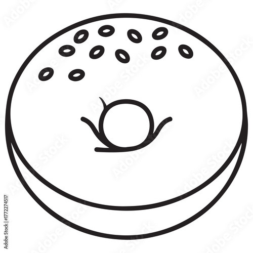 Smiley face vector icon line art