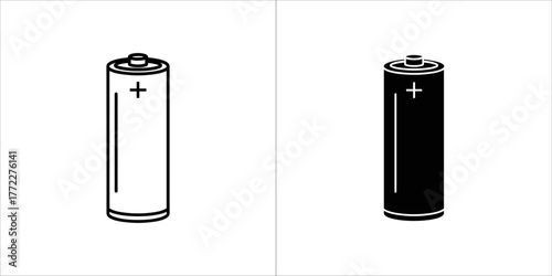 Battery icon, vector illustration in flat style