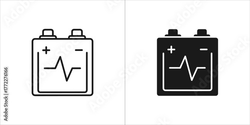 Car battery icon, vector illustration design