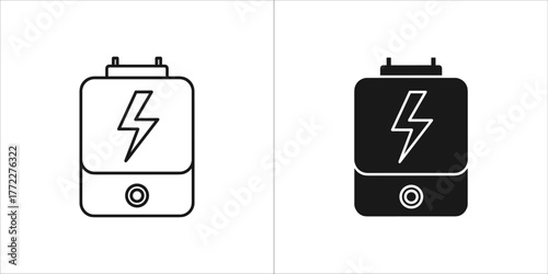 Electric shock protector icon in vector format