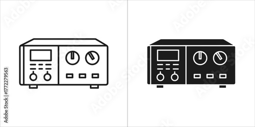 Power supply icon, representing electronic equipment
