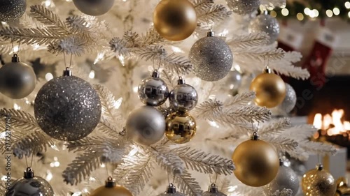 christmas tree decorations with gifts 