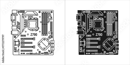 Computer motherboard for electronic component design
