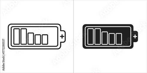 Battery charge level indicator, vector illustration