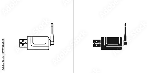 Wireless adapter, vector illustration