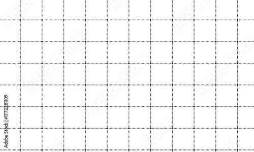 クロスした部分が十字の四角い大きい正方形の点線のグリッド