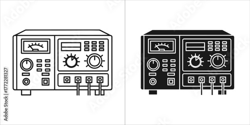Power supply vector icon, electronic equipment