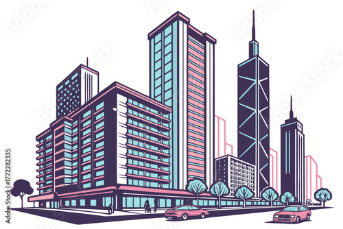 modern city buildings