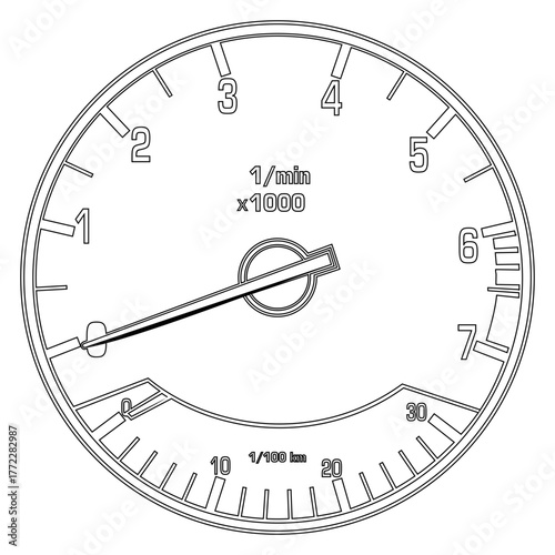 Tachometer Dial