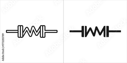 Resistor symbol for circuit diagram design