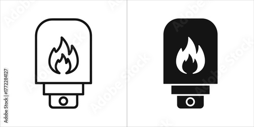 Gas heater icon, a portable heating appliance