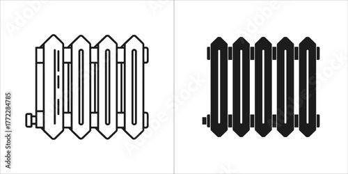 Radiator icon vector illustration for web design