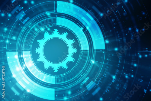 Process management, optimization operation, fix strategy industry, transmission gears wheel, software update status, Cog Gear Wheel on the technology abstract background