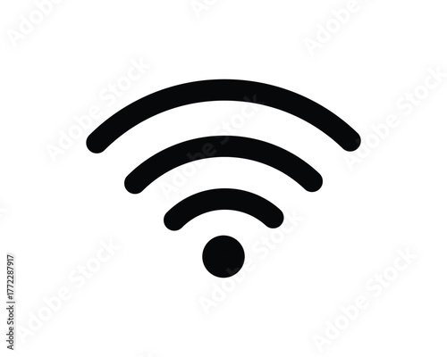 Wifi wireless internet signal flat icon vector
