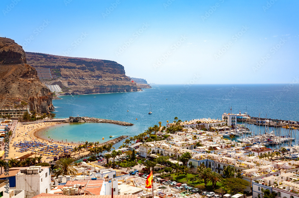 Obraz premium Bay of Puerto de Mogan, Island Gran Canaria, Canary Islands, Spain, Europe.