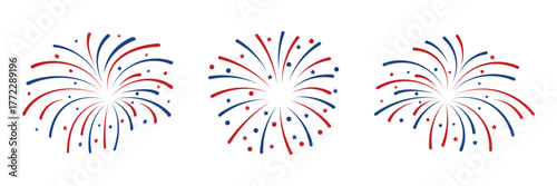 Fireworks vector. Exploding firecracker symbol for holiday, celebration design element. Transparent PNG