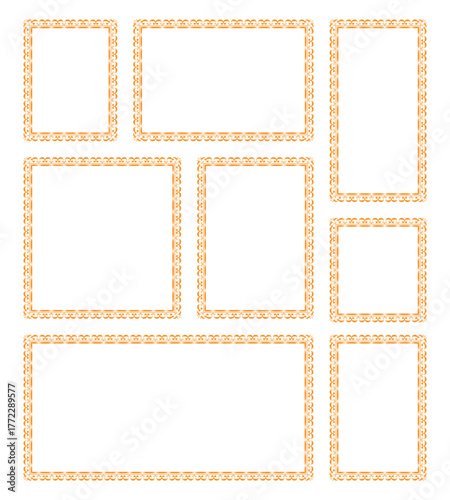 Photo frames isolated on white background. Picture Frame Vector Art - Set of square frames vector