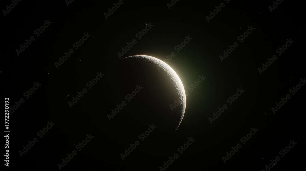 Fototapeta premium A Moon in Space