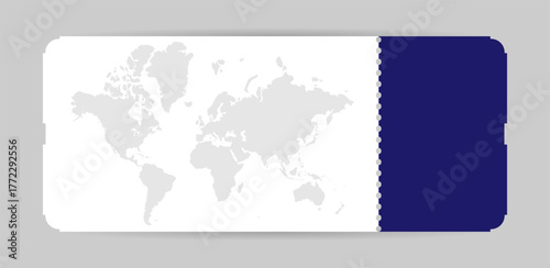 Airplane ticket concept. Boarding pass ticket template. Airline boarding pass template. Air ticket icon. Vector illustration isolated