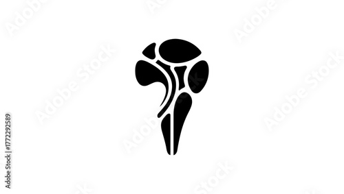 osteoporosis minimal black and white logo vector icon, Orthopedic Svg, Pelvis Svg, Orthopedic Vector, Orthopedic Logo Black And White, Hip Bone Svg, Orthopedic Icon Free, Femur Bone Icon, Hip Bone Ico