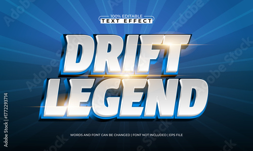 drift legend editable speed text effect for racing title and poster