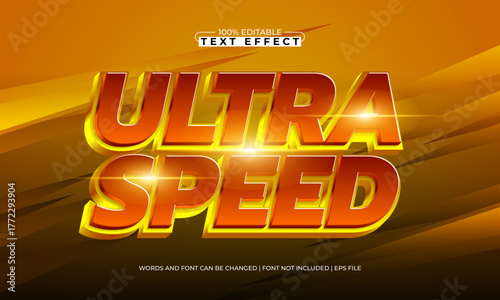 ultra speed editable speed text effect for racing title and poster