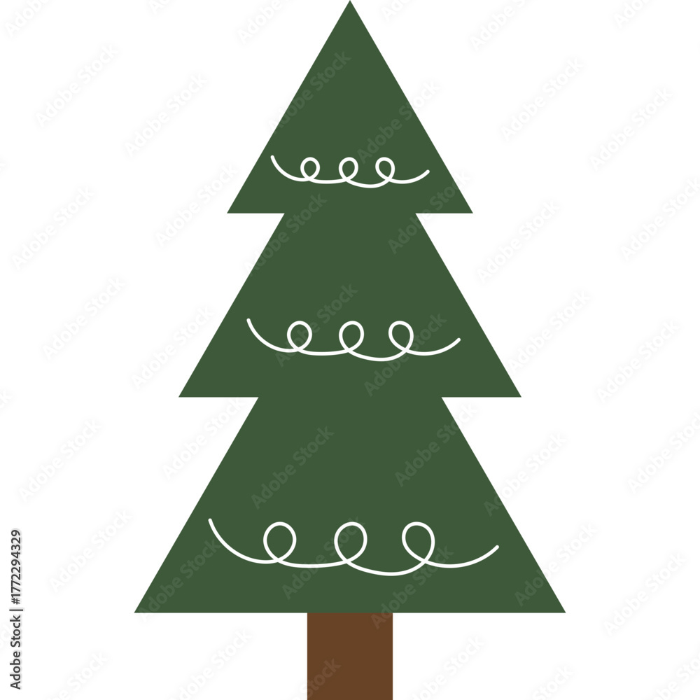 Fototapeta premium Cute Christmas Tree