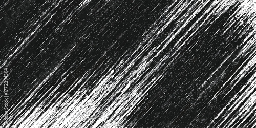 abstract monochrome diagonal brush streaks texture, grunge scratched lines background for modern design.