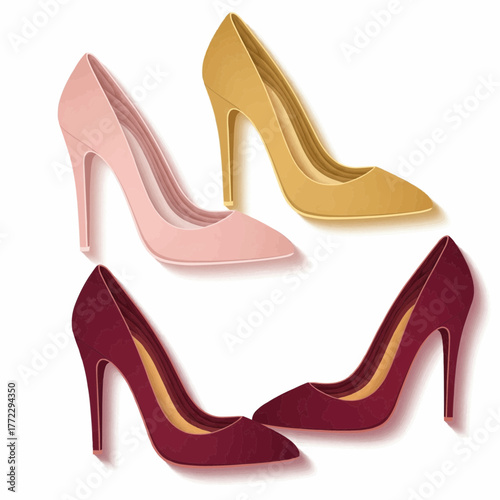 set of woman high heels or stilettos 