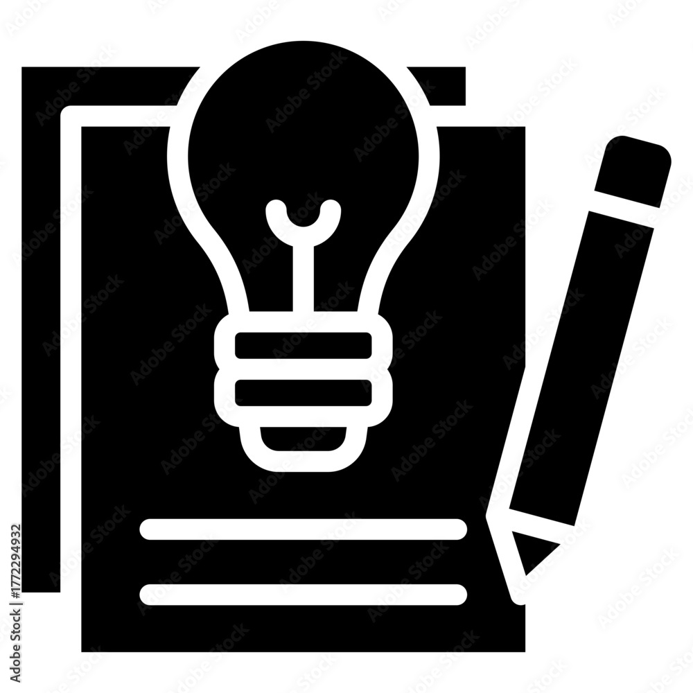 Fototapeta premium Innovation Report Icon