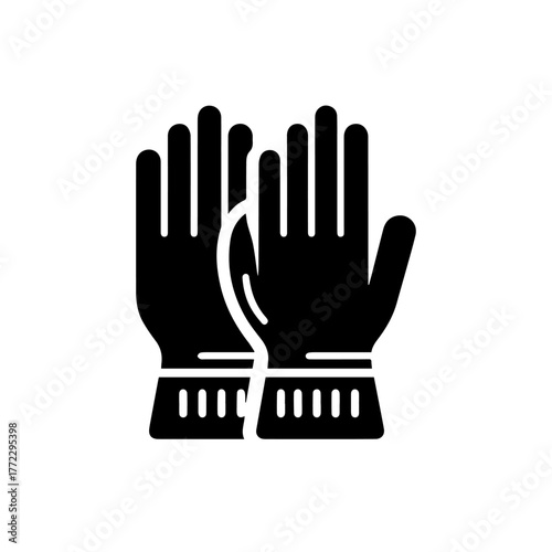 Hiking Outdoor Gloves Vector Illustration