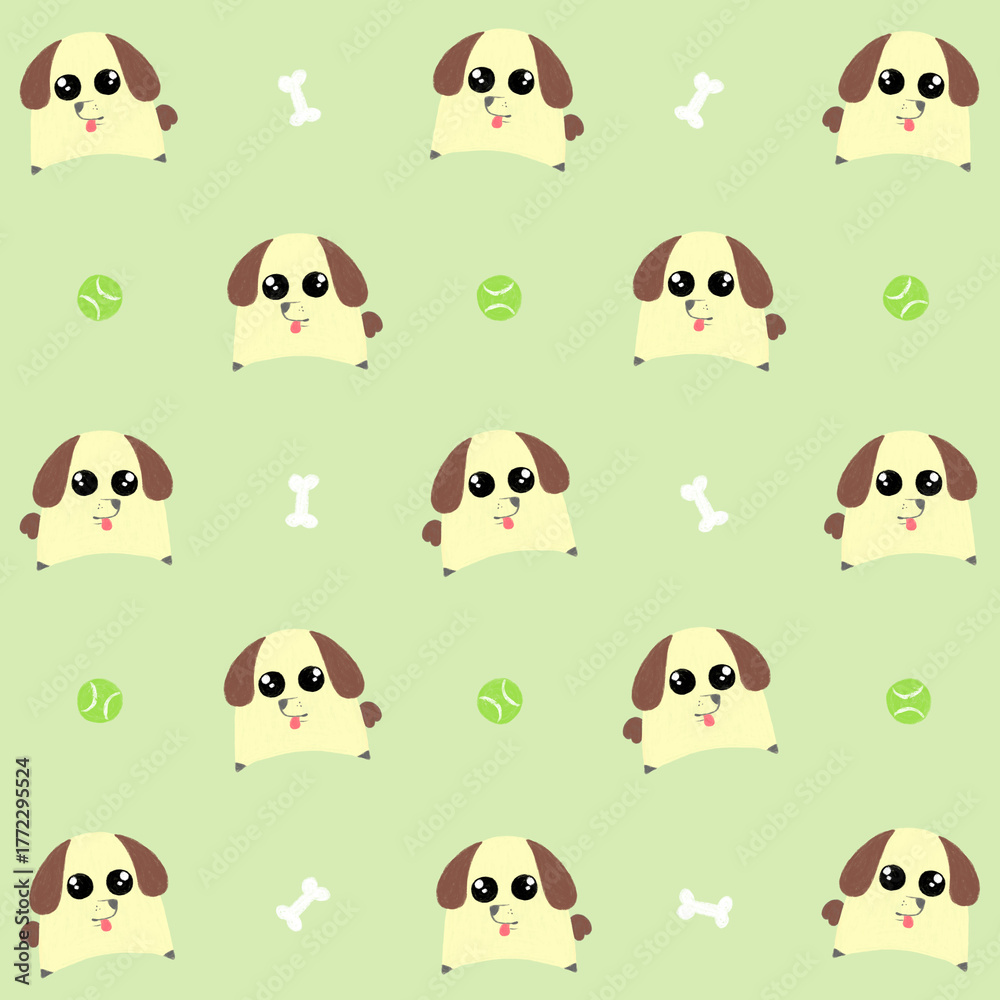 Obraz premium Puppy pattern 