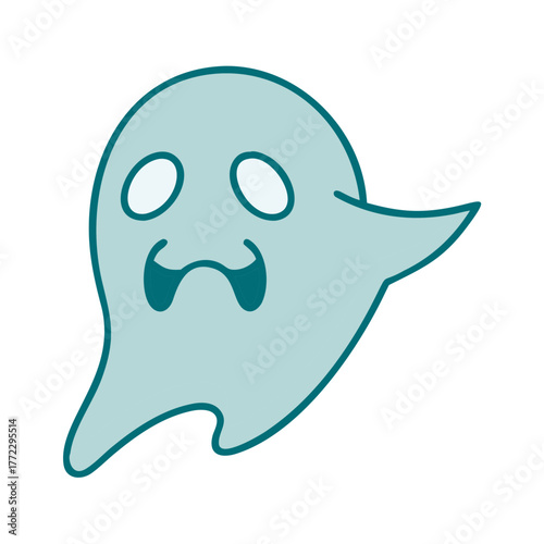 Ghost with Tilted Head Icon for Web and Graphic Design