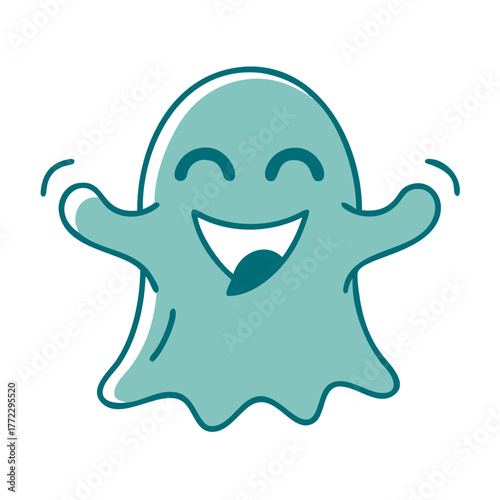 Giggling Spirit Ghost Icon for Web and Graphic Design
