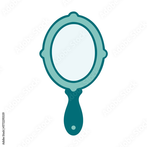 Handheld Vintage Mirror Icon for Web and Graphic Design