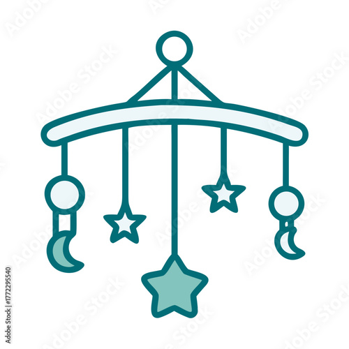Hanging Baby Mobile Icon for Web and Graphic Design