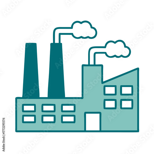 Industrial Factory Icon for Web and Graphic Design