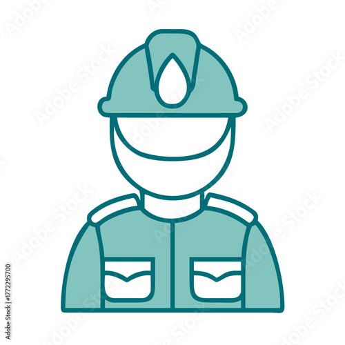 Oil Industry Worker Icon for Web and Graphic Design